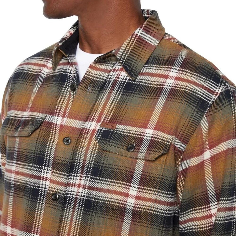 Orvis Men's Big Bear Heavyweight Flannel Shirt Cotton Multicolor Size XL